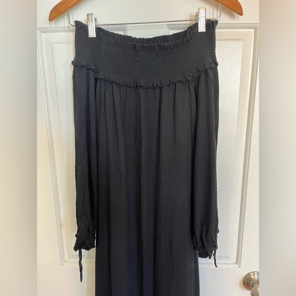 Tibi Swiss dot off the shoulder midi dress 2 - Picture 5 of 12